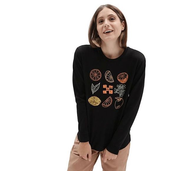 Vans Lizzie Armanto Boyfriend T Shirt‎ Black Graphic Crew Neck - Picture 1 of 5